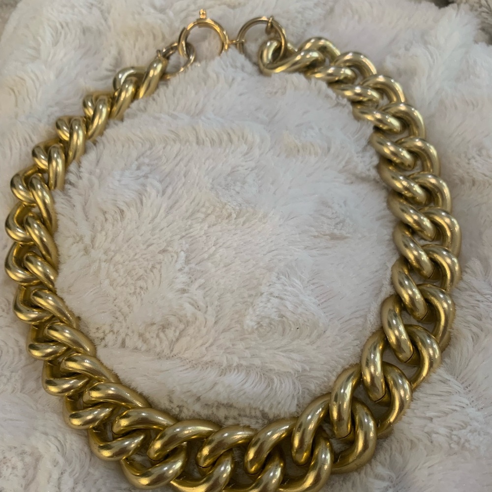 Erwin Pearl Vintage Chunky Gold Tone Collar Necklace